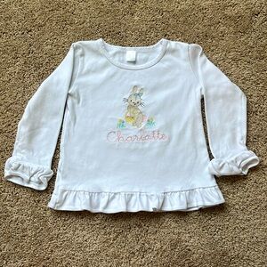 Size 2-3T heavyweight cotton long sleeve pullover top Great condition- adorable